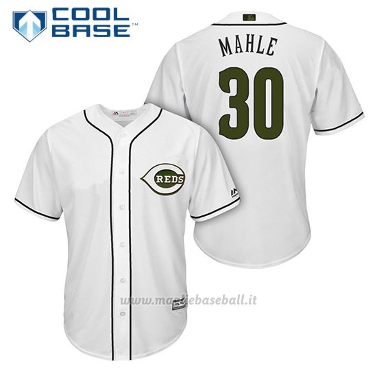 Maglia Baseball Uomo Cincinnati Reds 30 Tyler Mahle Bianco2018 Alterner Cool Base